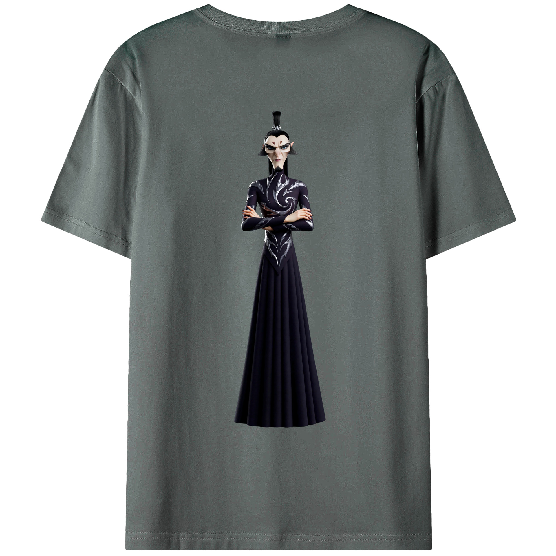 （画像用） Ne Zha 2 ナタ 魔童の大暴れ 綿100％ メンズ半袖Tシャツ（バックプリント） 通気性